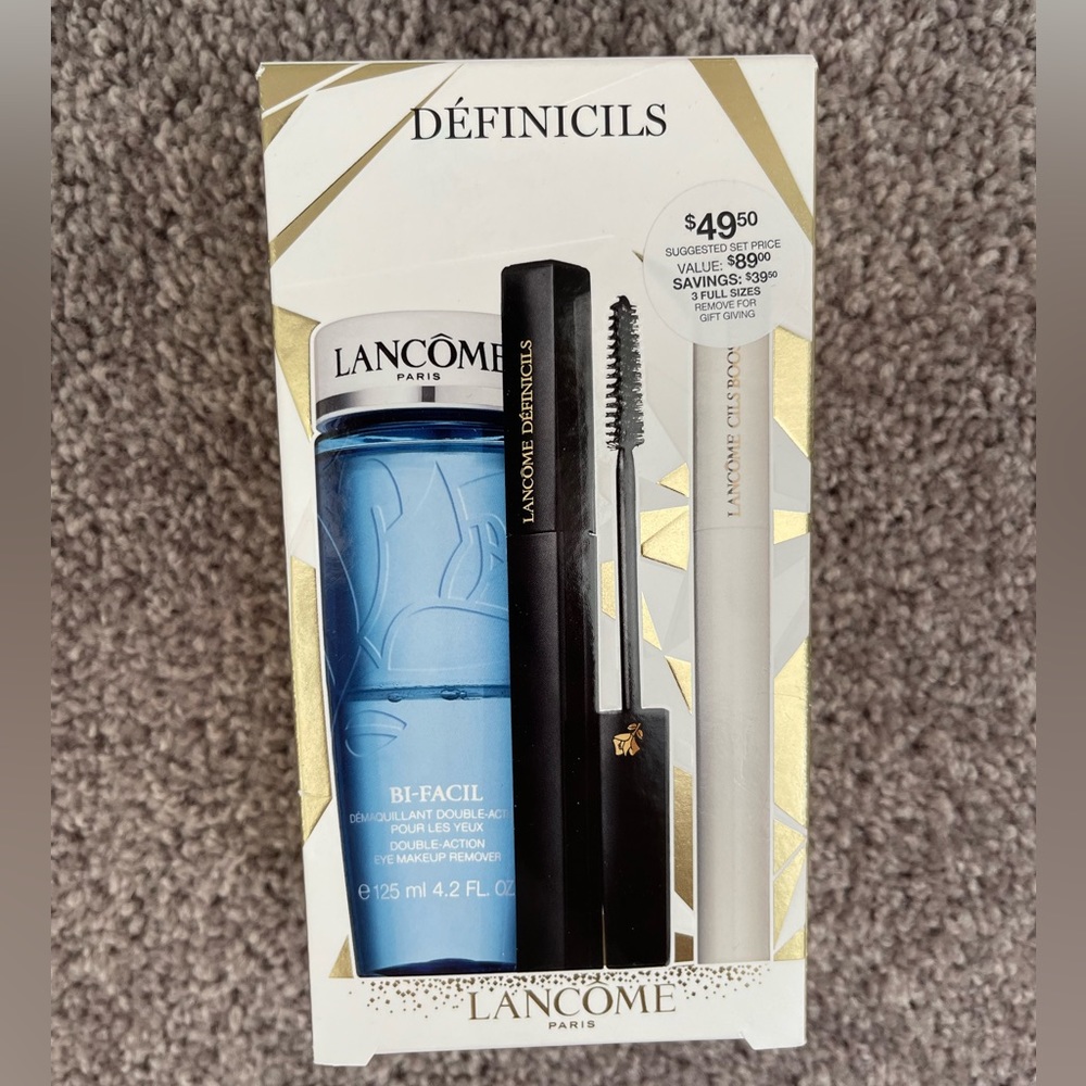Lancôme 3 pack: Definicils Mascara, Cils Booster XL, Bi-Facil Makeup Remover